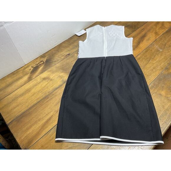 Diane von Furstenberg Size 4 Leonora Netted Two Tone Dress Ponte Knit - Picture 12 of 14